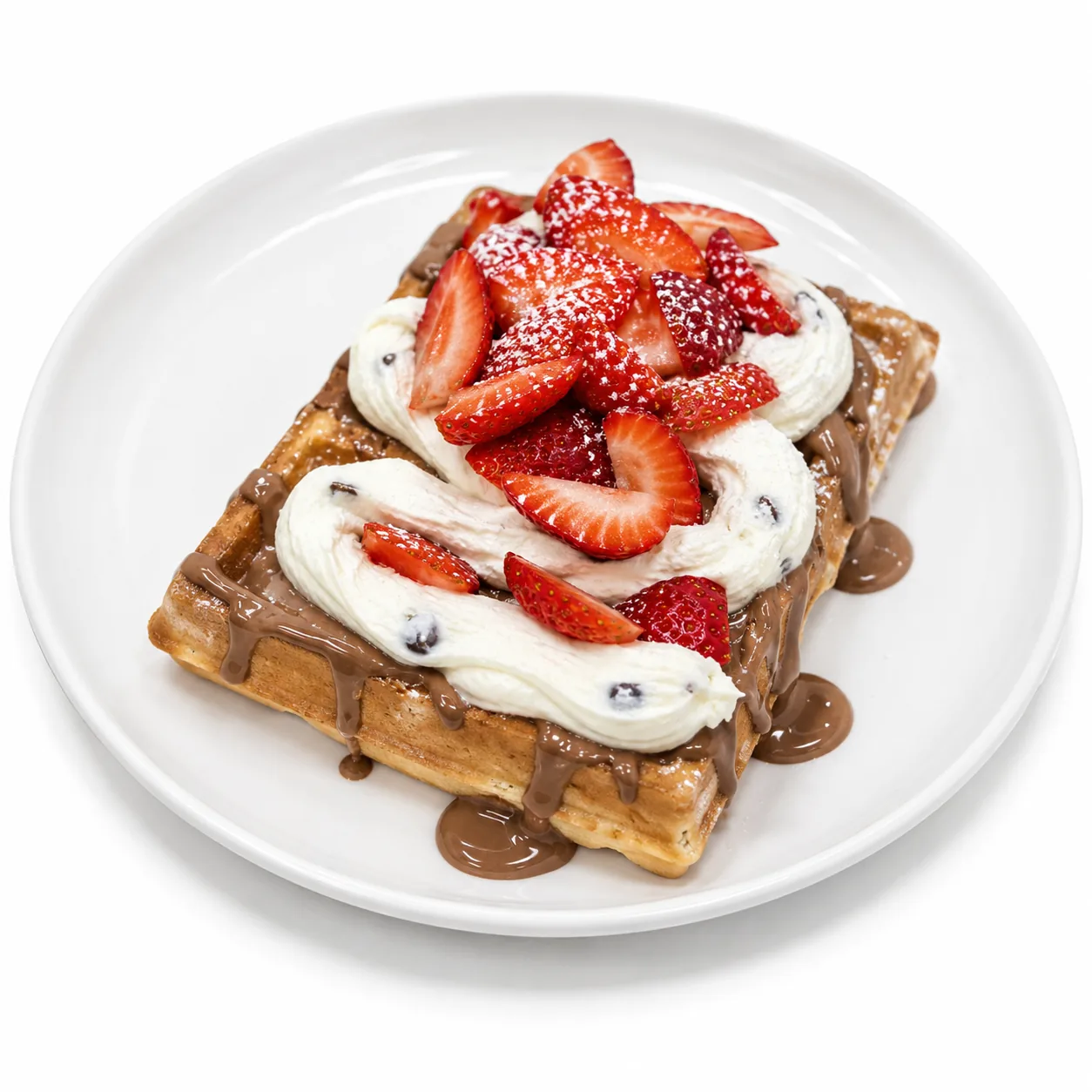 Cannoli strawberry Belgian waffle
