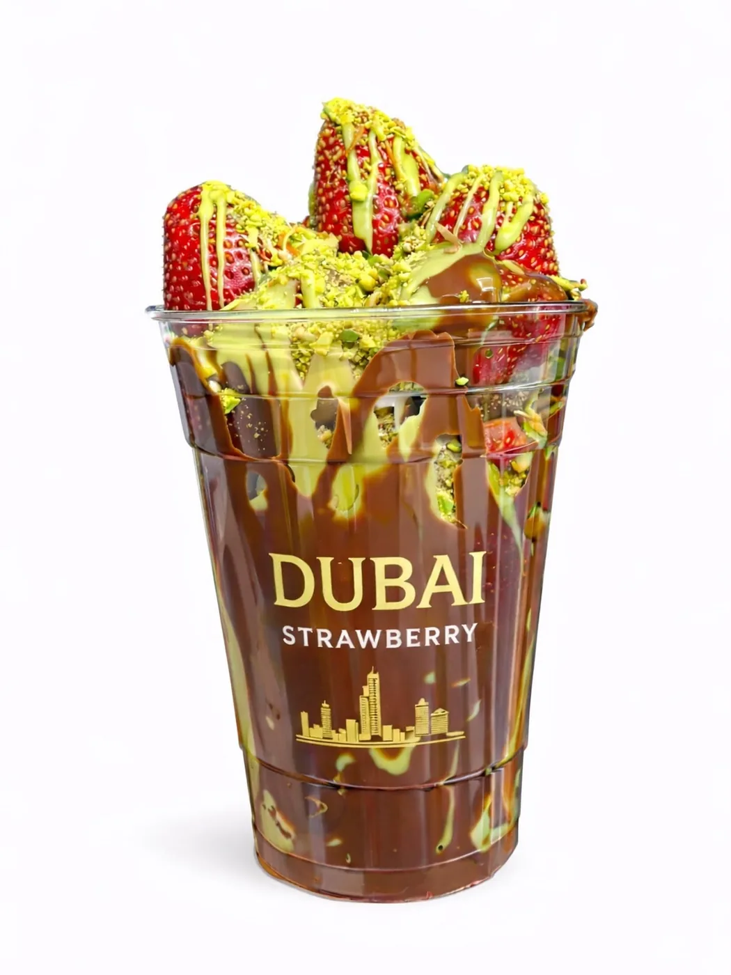 Dubai chocolate strawberry cup